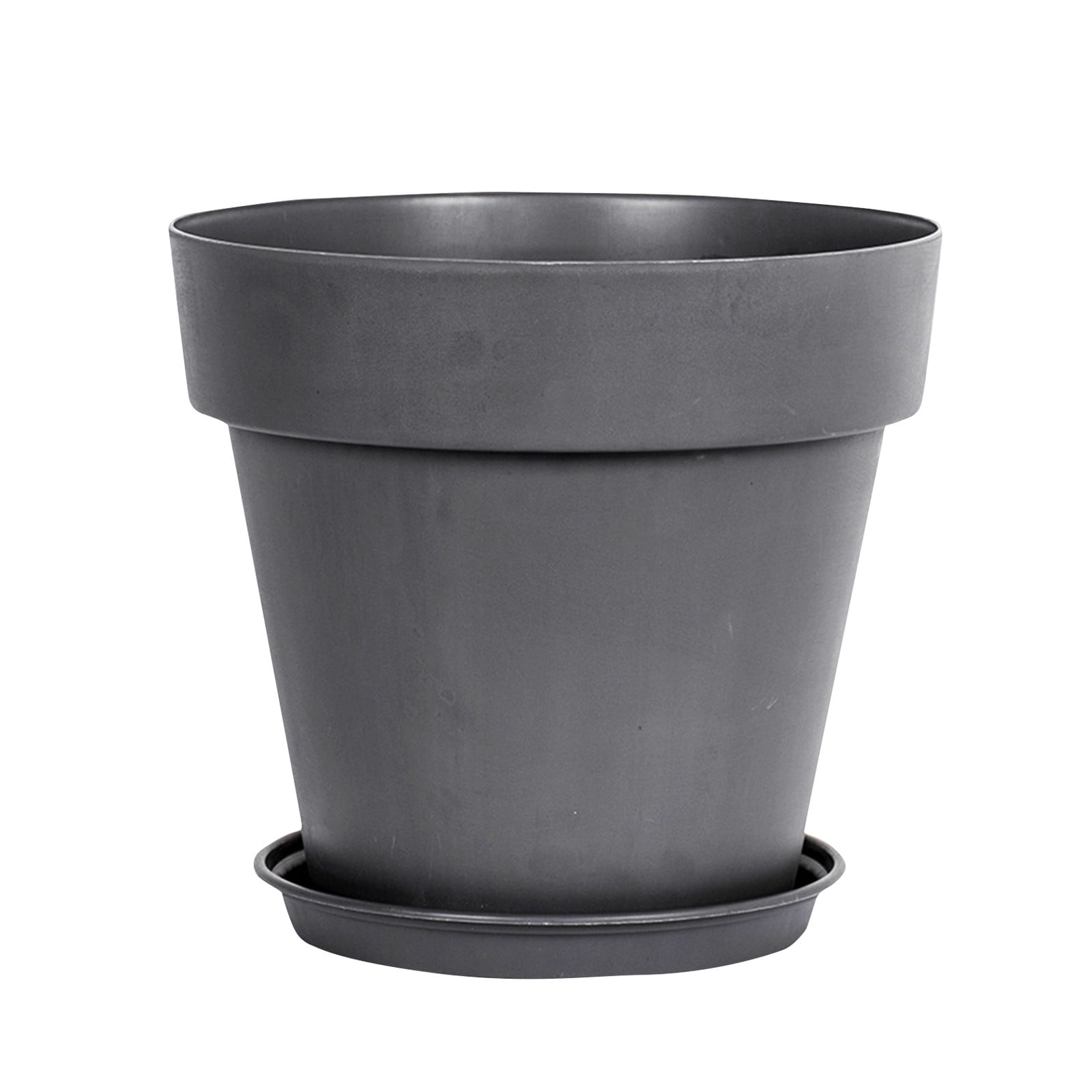 Plastic Plant Pot with Drainage Tray Lightweight Durable Flower Planter for Indoor Outdoor Gardening Use 10 Inch Size