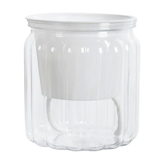 Plastic Plant Pots, Planters for Indoor Plants, 4.5 inch Plastic Pots for Plants with Drainage Hole, Plastic Flower Pots for Indoor Plants with Mesh Pad, Modern Decor (Clear)