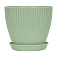 thumbnail image 1 of Plastic Plant Pots with Drainage Tray, Durable Indoor/Outdoor Planters, 4.3x4.3x3.9in, Various Colors, 1 of 4