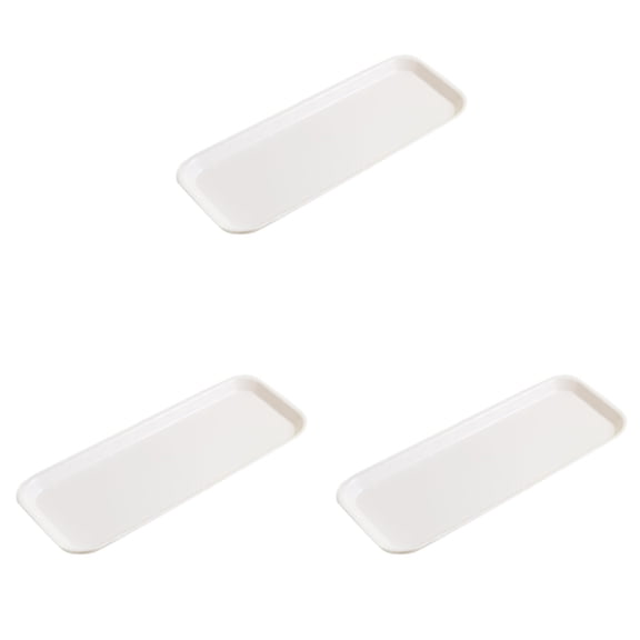 Plastic Plant Saucers 3 Pack, Rectangular Drip Trays with No Holes for Potted Plants, Water Catch Trays for Indoor Plants, Windowsill Planters and Seedling Shelves, 3.6 x 15 Inch