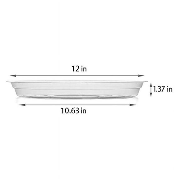 Plastic Plant Saucers, Clear Plant Water Trays Durable Plastic Flower Pot Saucers Plant Drip Trays Suitable for Indoor and Outdoor Plants