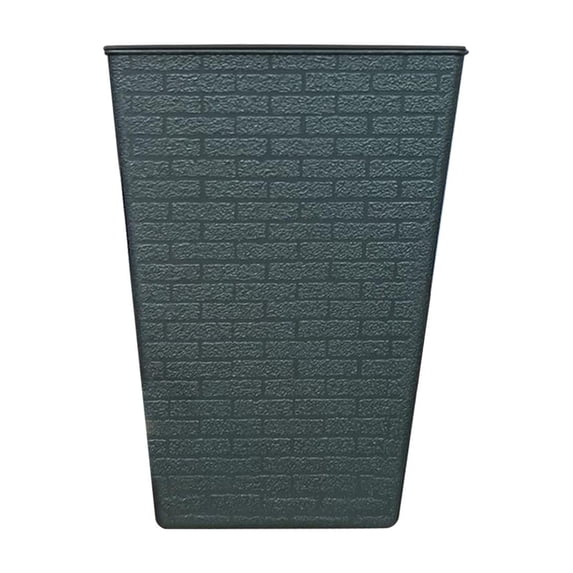 Plastic Planter, Brick Textured Surface, 12X10 in Square, Dark Teal Blue, Bonsai Cultivation, Porch Landscaping, 1 Pc