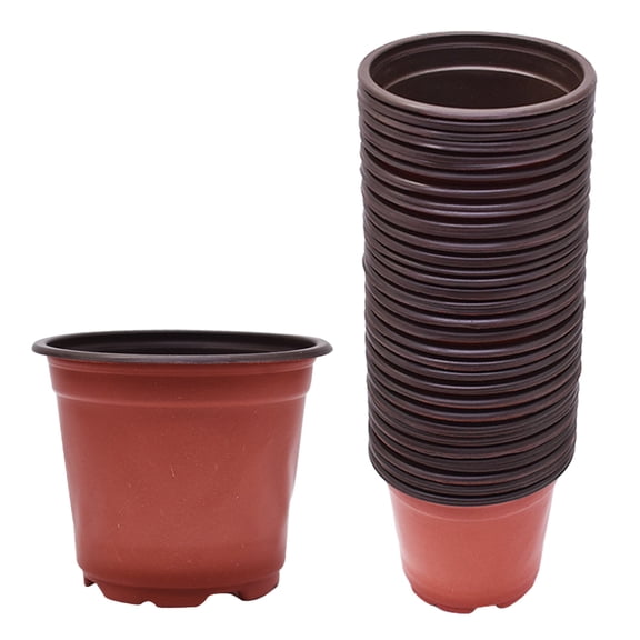 Plastic Planter Nursery Seedlings Pots - 3 Inches 100Pcs Flower Plant Container Seed Starting Pot for Outdoor Succulents Seedlings Cuttings Transplanting