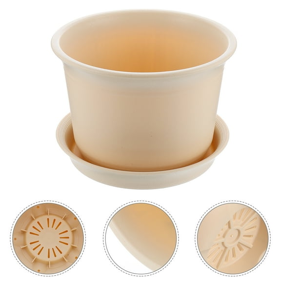Plastic Planter with Saucer Succulent Flowerpot Planting Pot