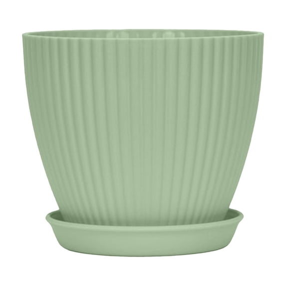 Plastic Planters for Indoor Flower Pots, Stylish 4.3 Inch Plant Pots for Indoor Plants with Drainage Holes and Tray for Plants, Flowers