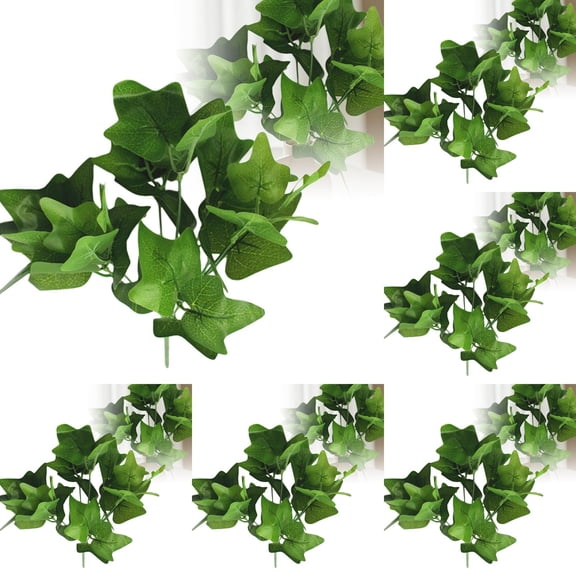 Green Bushes Artificial Shrubs 13Inch, Greenery Stems for Garden Patio Porch, Indoor Outdoor Wedding Decor, Home Office Table Centerpieces Window Box Spring Arrangements,6PCS