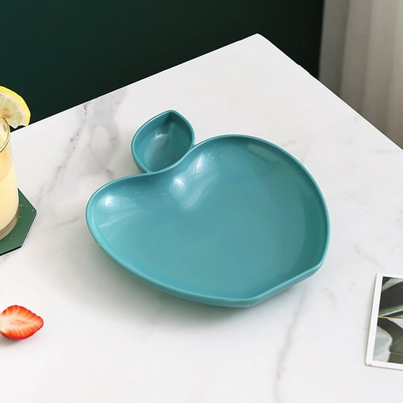 Plate Dumpling Tray With Vinegar Dish Dumpling Small Dish Spitting Bone Dish Snack Dip Fruit Serving Dish Sushi Plates, Small Dip Tray for Appetizer, Taco Salsa, Fruit, Charcuterie