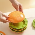 thumbnail image 1 of Burger Style Dinnerware Set 7 Piece Plate Bowl Set with Lid Cute Novelty Tableware for Kitchen Dining Party Gift Use,by JASKFLY, 1 of 6