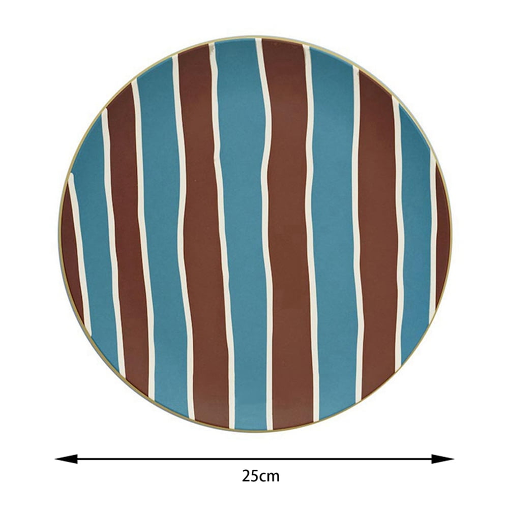 Plastic Plates Bamboo Dinnerware, BPA Free Food Plate Bowl Unbreakable