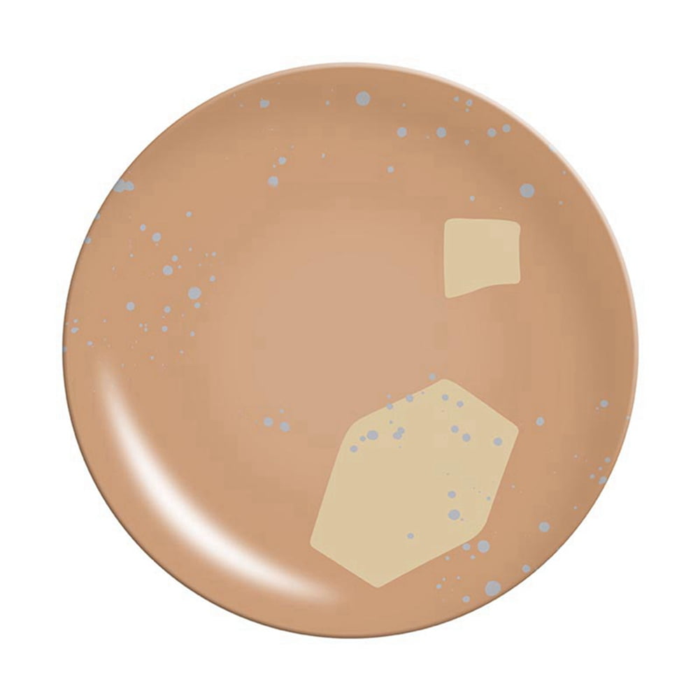 Plastic Plates Bamboo Dinnerware, BPA Free Food Plate Bowl Unbreakable