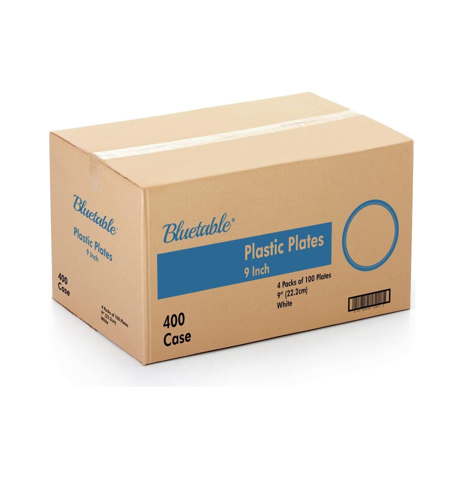 Plastic Plates Bulk 9 Inch 400 Case White Disposable Plates Dinner