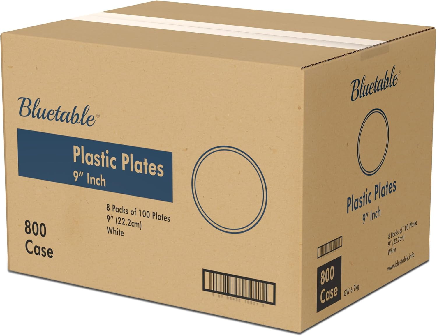 Plastic Plates Bulk 9 Inch (800 Case) White Disposable Dinner Plates, Every Day  Microwaveable Platos Desechables