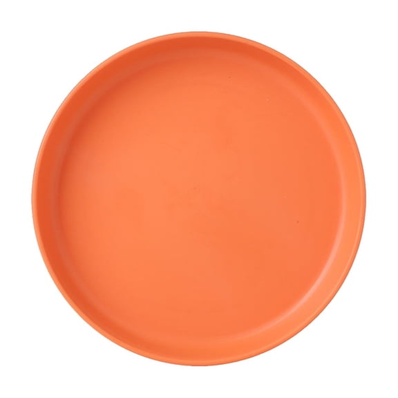 Plastic Plates Reusable 5.7 Inch Unbreakable Deep Dessert Dinner Plates BPA free and Eco-Friendly Dishwasher and Microwave Safe Round Dinnerware Plates (Orange,1Pc)