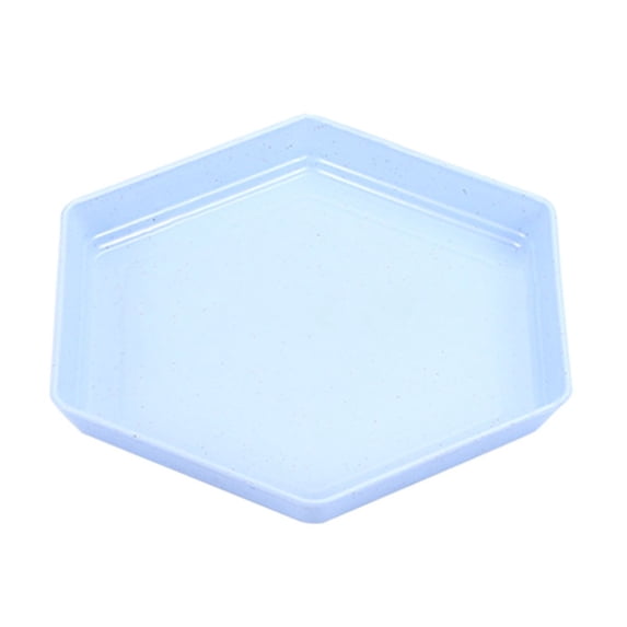 Plastic Plates Reusable Dishwasher and Microwave Safe Hexagonal Dinner Plates for Kitchen or Camping, 6.69 x 6.69 in, 1-Pack