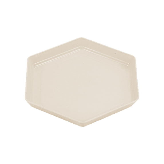 Plastic Plates Reusable Dishwasher and Microwave Safe Hexagonal Dinner Plates for Kitchen or Camping, 6.69 x 6.69 in, 1-Pack
