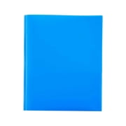 ZTTD Poly Two-Pocket Folder, Plastic Pocket Folders with Prongs, Durable Folders with Pockets Brads, Three-Hole Punch Prong Fasteners, 2 Pocket Folders with Metal Prongs Fastener Clasps, Letter Size