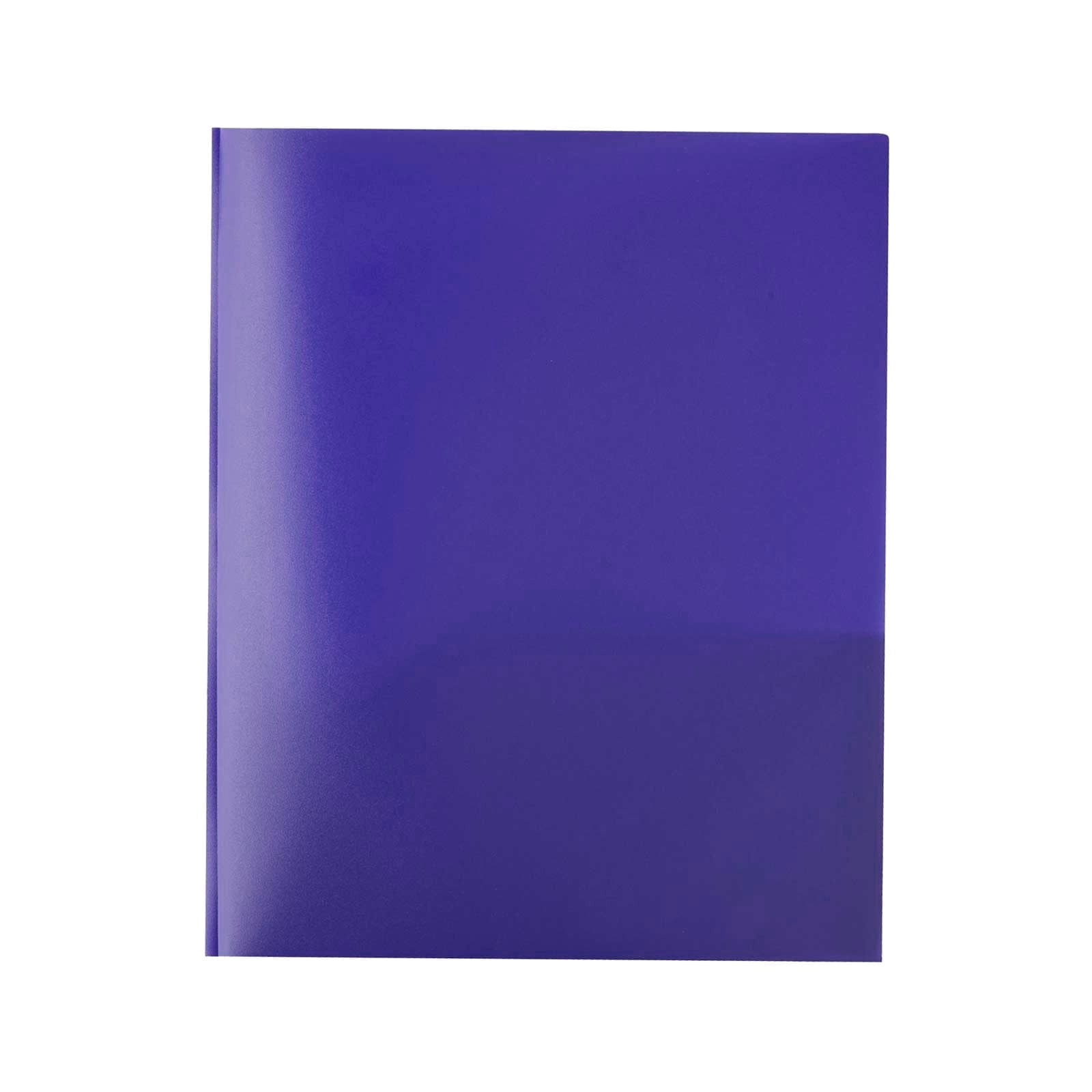 ZTTD Plastic Pocket Folders with Prongs, 3-Prong 2-Pocket Poly Folders ...