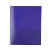 ZTTD Plastic Pocket Folders with Prongs with Fasteners, 1Pc Purple Poly Folder, Durable Pockets Folders with Brads, File Folders with Prongs for School, Home, and Office, Purple