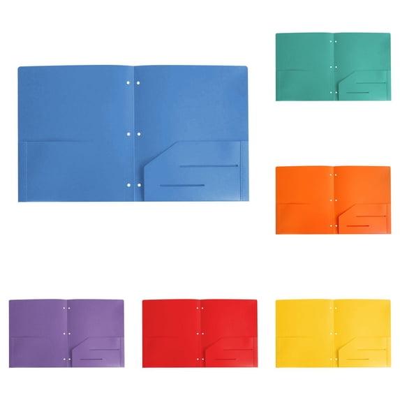 Plastic Pocket Folders with Prongs Poly Folders Colored Folders Campus Folder Cute Folders Folder Pocket Pastel Folders Color Folders Binder Folders Papers Filing Folders 11.5"X9.5"Assorted Colors