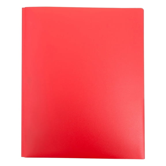 Plastic Pocket Folders with 3 Prongs Heavy Duty Poly Folders with Metal Fasteners Letter Size 2 Pocket Document Organizers