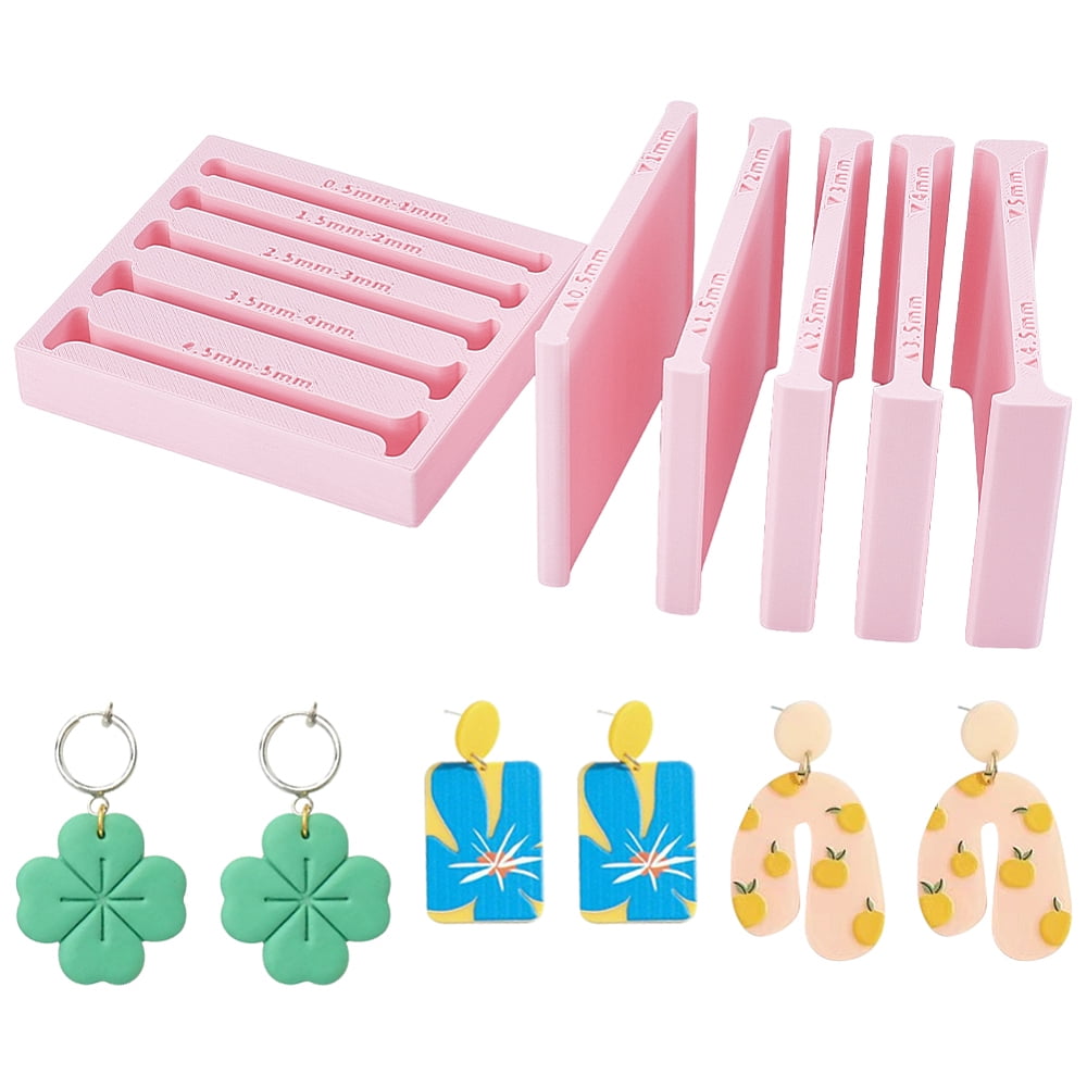 Plastic Polymer Clay Strip Extruder Tool for DIY Crafting Double Sided Rectangle Pink 90x80x62mm