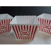 Plastic Popcorn Tub - 8.5 Square, 3 Pack by Greenbrier 3