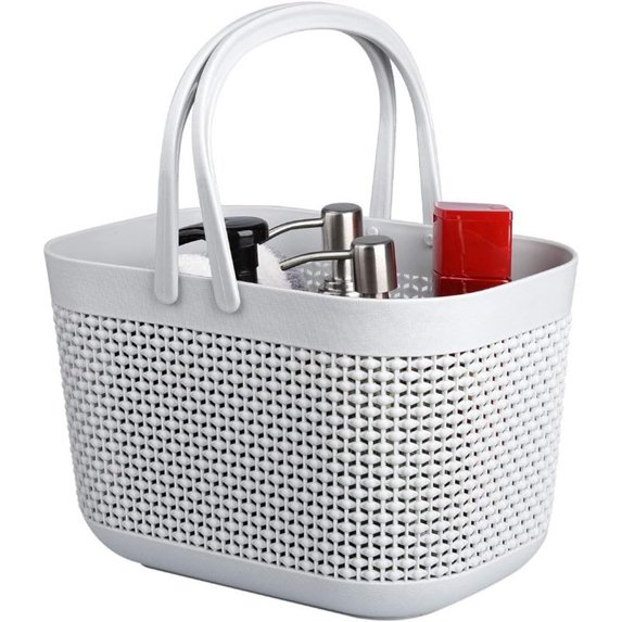Plastic Portable Shower Caddy Basket,grey