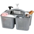 thumbnail image 1 of Plastic Portable Shower Caddy Bucket, Cleaning Shower Basket with Handle Compartments Storage Organizer for Bathroom Kitchen College Dorm Sink, Grey, 1 of 4