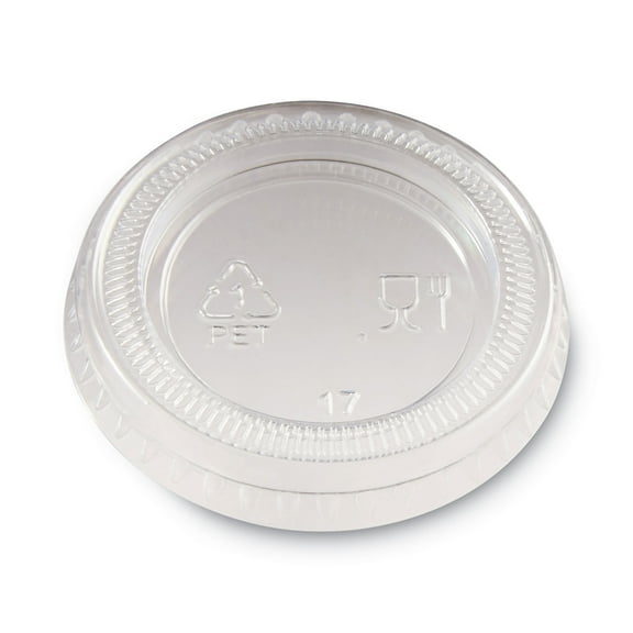Dixie Plastic Portion Cup Lid, Fits 1 oz Portion Cups, Clear, 4,800/Carton