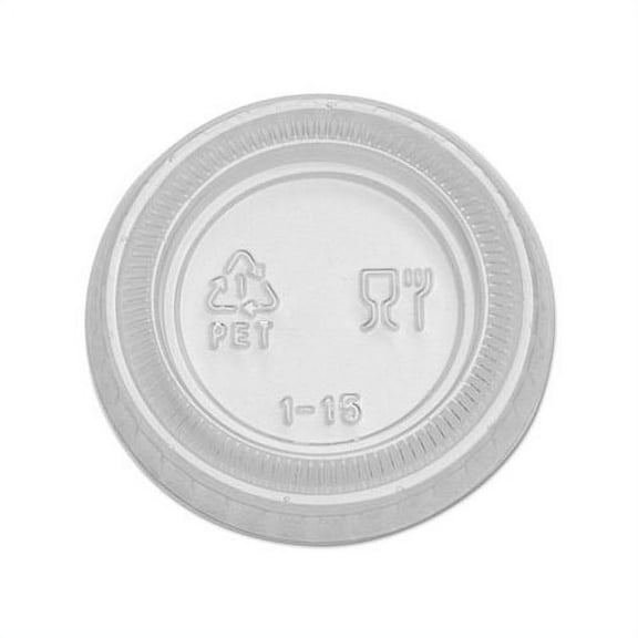 Plastic Portion Cup Lid Fits 1 oz Portion Cups, Clear, 4800/Carton