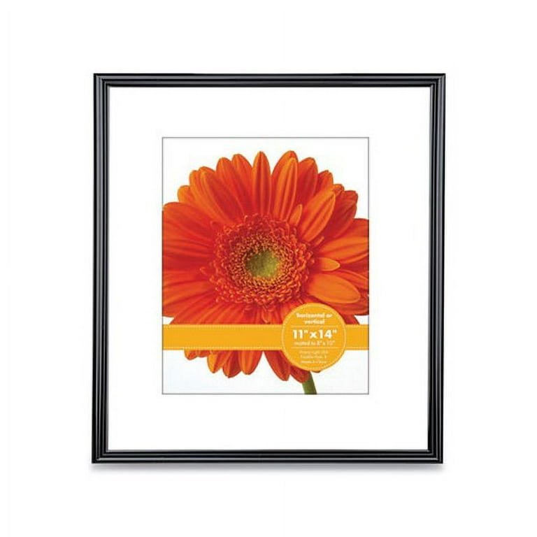Plastic Poster Frame with Mat, 11 x 14 Insert, Black Plastic Poster Frame with Mat, 11 x 14 Insert, Black