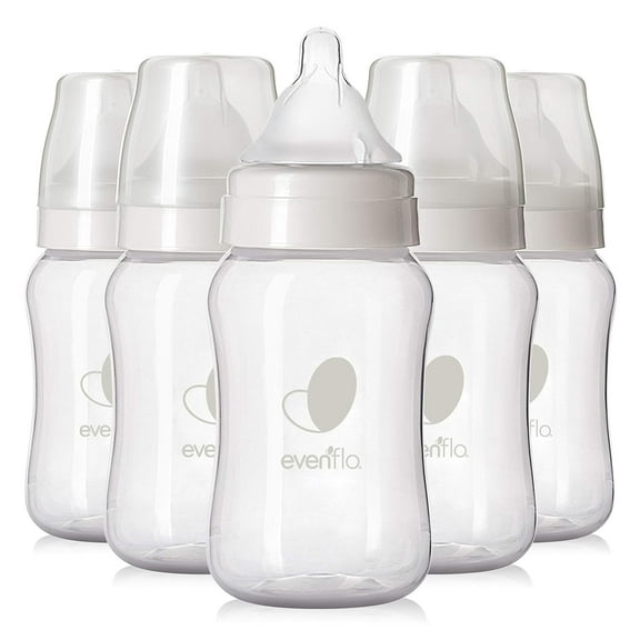 Plastic Premium Proflo Venting Balance Plus Wide Neck Baby, Newborn and Infant Bottles - Helps Reduce Colic - 9 Ounce (Pack of 6)