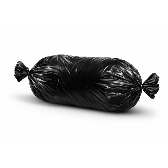 Plastic Prince 32" Tubing Compactor Bags, 4 Mil Heavy Duty Black Plastic, 32 Inch x 244 Feet Continuous Liner for Trash Compactors, Commercial & Industrial Waste Disposal