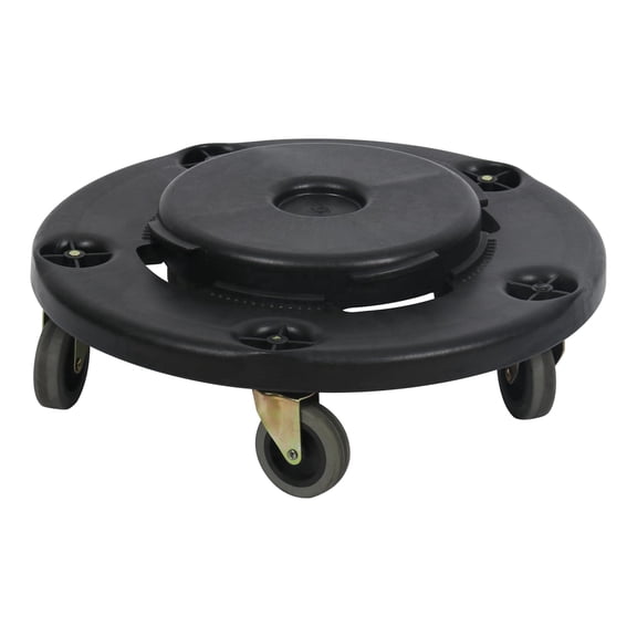 Plastic Prince Trash Can Dolly with Wheels Black Garbage Can Wheels Transports 20 Gallon 32 Gallon 44 Gallon and 55 Gallon Brute Trash Can Dolly for Restaurants Offices Commercial Environments