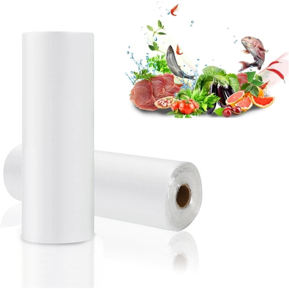 Plastic Produce Bag 12" X 20", Clear Food Storage Bags for Food, Bread, Vegetable, Refrigerator Storage, Kitchen, Fruits and Meat, Easy To Tear, Continuous Roll- 350 Bags/Roll (2 Rolls)