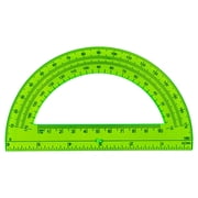 Plastic Protractor, 180 Degree Protractor, Math Protractors, Semi Circle Angle Measuring Tool, Clear Protractor, Protractor for Drawing, Portable Geometric Measuring Ruler for Angle Marking