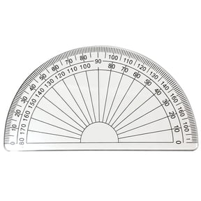 Plastic Protractor Clear, 180 Degrees Protractor, Transparent Plastic Protractors for Geometry, Angle Measurement