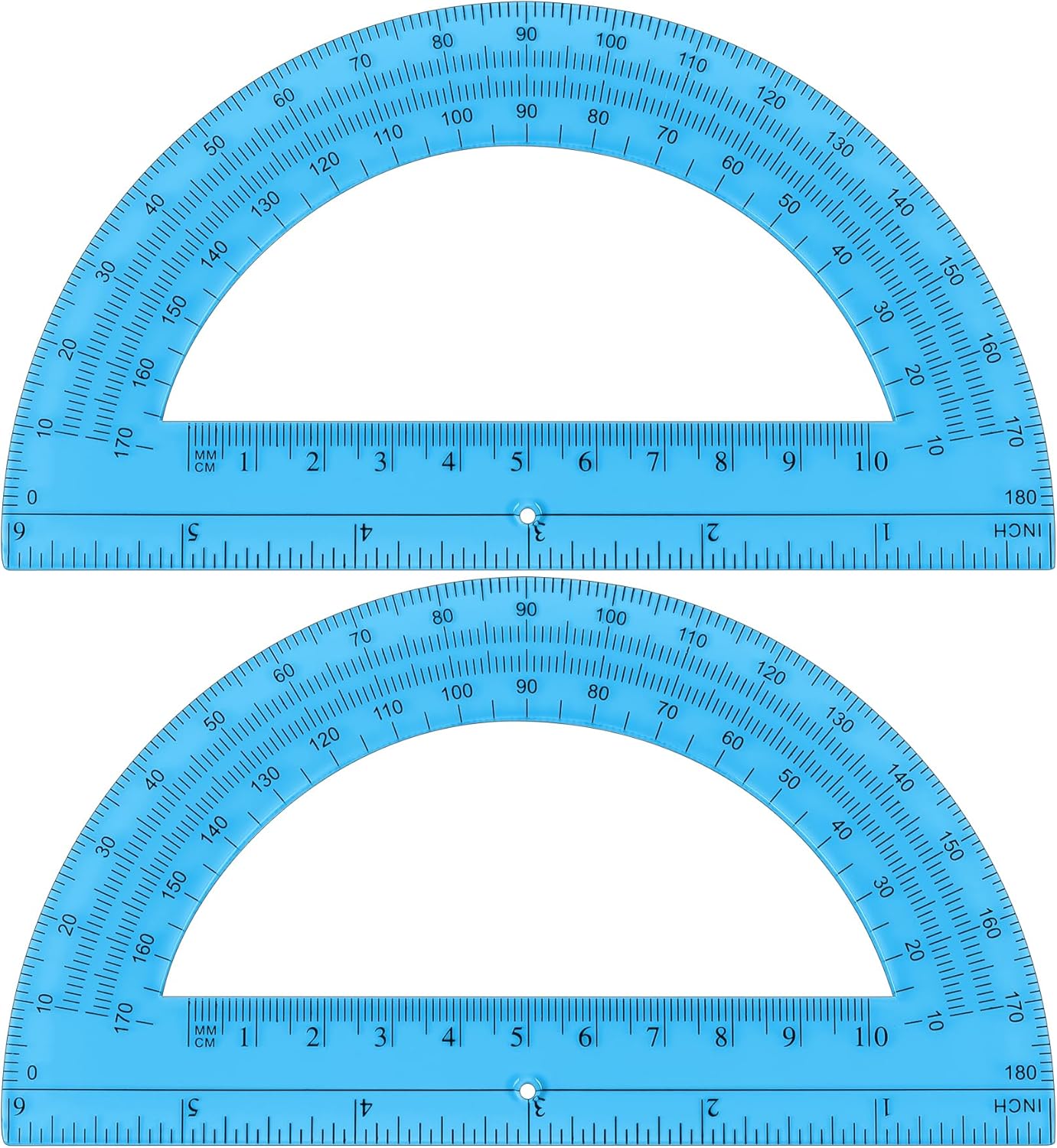 School Math Protractor Drawing Compass 100 Pack Clear Plastic Protractors - 180 Degree Math ...