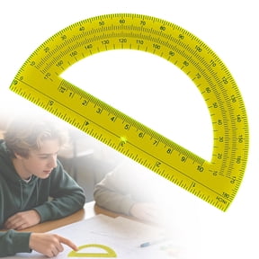 Plastic Protractor Tool, Clear 6 Inch Math Protractor with 180 Degree Angle Scale, Geometry Measuring Tool Gift for Adults, Learning, Classroom and Home Use