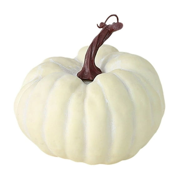 Plastic Pumpkin Ornaments Halloween Thanksgiving Decorations – Festive Mood Tabletop Centerpiece, Compact Size Reusable for Shelves
