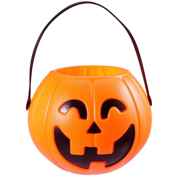 Plastic Pumpkin Portable Pumpkin Bucket TrickorTreat Bucket Candy