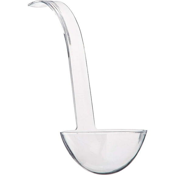 Plastic Punch 5 oz | Clear | Disposable Hard Plastic Bowling/Serving Ladle, 13 inches x 4.25 inches