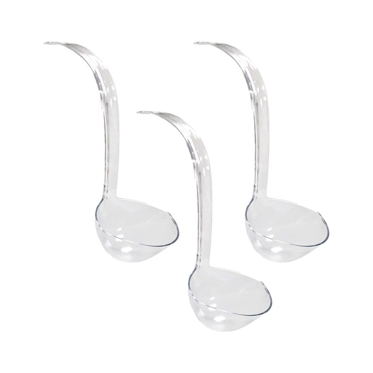Plastic Punch Bowl Ladles 12 Inch Clear Ladle 6 Oz Capacity (3 Pack