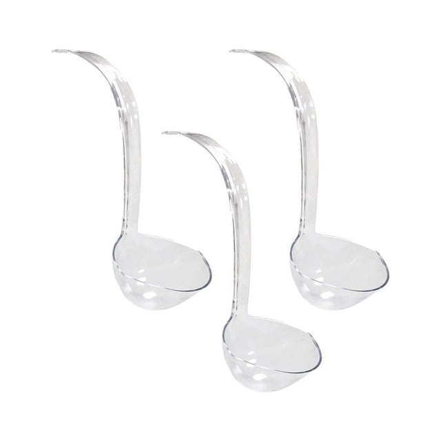 Plastic Punch Bowl Ladles 12 Inch Clear Ladle 6 Oz Capacity (3 Pack)