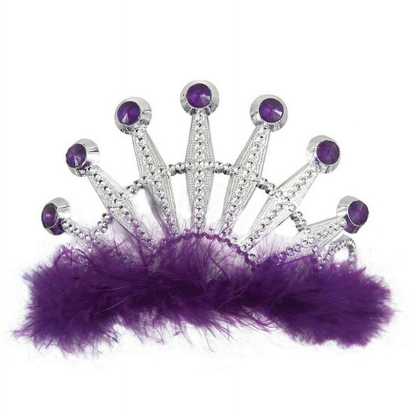 Plastic Purple Feather Tiara
