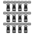thumbnail image 1 of Plastic Quick Release Buckle, 12 Pack Plastic Quick Side Release Clips with 24 Pack Tri-Glide Slide Black 1", 1 of 6