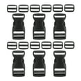 thumbnail image 1 of Plastic Quick Release Buckle, 6 Pack Plastic Quick Side Release Clips with 12 Pack Tri-Glide Slide Black 1", 1 of 6