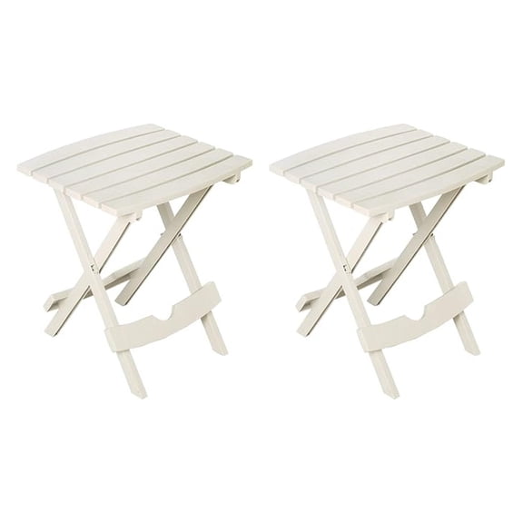 Plastic Quik-Fold Side Table 2 Pack, White