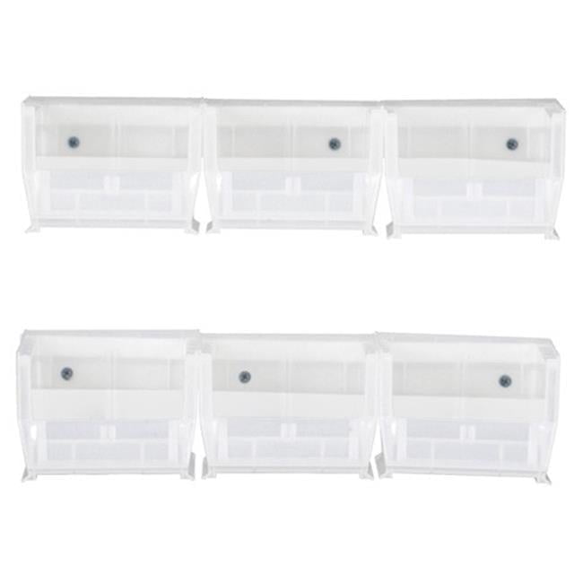Container Plastic With Rails Plastic Rails with 4 Clear Bins - 10.87 L x 5.5 W x 5 H in. - Walmart.com