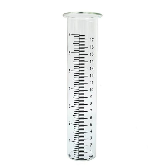 Plastic Rain Gauge Outdoor Rainfall Measurement Tool Yard Weather Station Replacement Tube Clear Scale 7 Inch